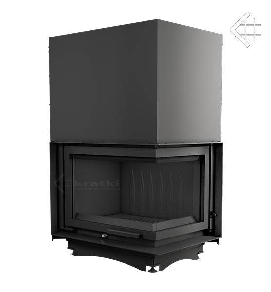 Focar din fonta Zuzia 16 kW BS sticla dreapta cu usa glisanta